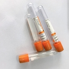 Bcs PET 13*75mm Orange Top Blood Tube Smooth Inner Surface Leakage Proof