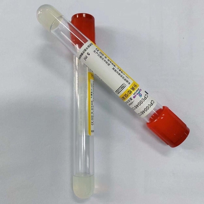 Clot Activator أنبوب برتقالي أحمر غطاء مصل عينة 1-10 مل