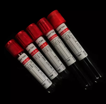 PET الزجاج فراغ جلطة المنشط أنبوب عادي مع المنشط الجلطة الأحمر الأعلى CE ISO 13485