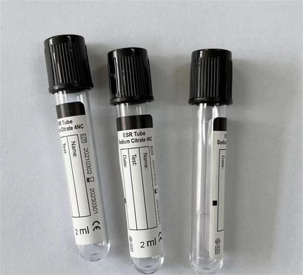 أنبوب جمع الدم ESR CE ISO13485 3.8٪ زجاج PET سترات الصوديوم